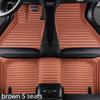 Striped Pu Leather Custom Car Floor Mat for Toyota Corolla 2014-2018 Year Interior Details Car Accessories Carpet