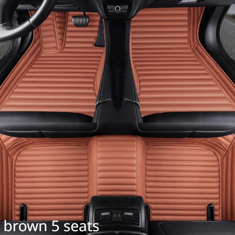 Striped Pu Leather Custom Car Floor Mat for Toyota Corolla 2014-2018 Year Interior Details Car Accessories Carpet
