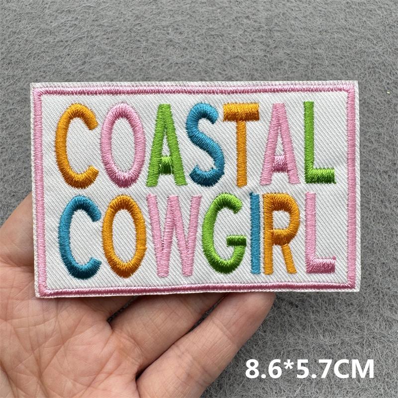 West Cowboys Embroidery Patch Iron On Patches For Clothing Jacket Stickers Letters Patches On Clothes DIY Sewing Applique