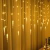 5-28M LED Curtain Icicle String Lights Decoration Fairy Light for Street Eaves Patio Christmas Garland Waterfall Outdoor Garden