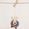 Cute Felt Wooden Elk Xmas Tree Decorations Hanging Pendant Deer Craft Ornament Christmas Decor for Home New Year 2021 Kids Gift