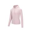 Comfortable Casual Simple Zip Hooded Jacket Women Jackets Mousse-Pink 962527709-5