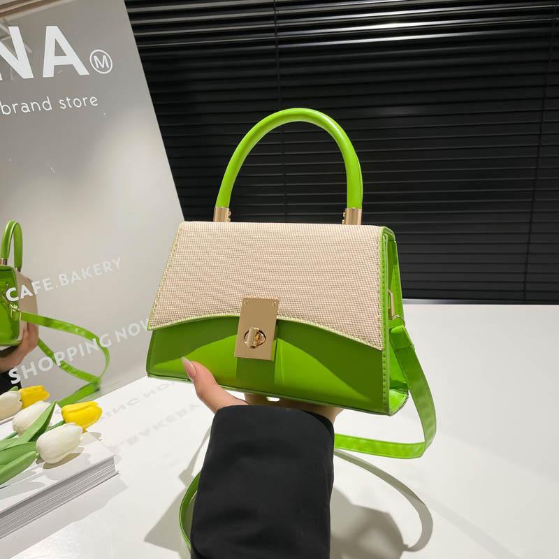 Лето 2025 новый простой ретро дизайн в сочетании цветов модная наплечная сумка кроссбоди портативная женская маленькая квадратная сумка