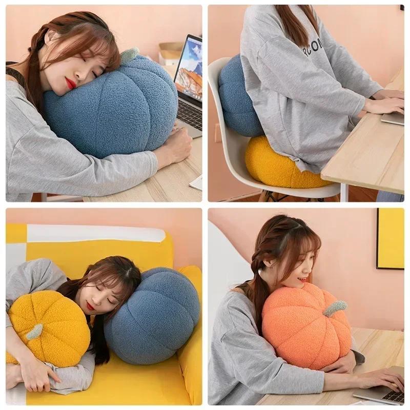 Soft Pumpkin Plush Toys Lovely Stuffed Plant Bedroom Decoration Halloween Decor Dolls Soothing Pillow for Kids