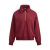 New Spring Collection Casual Sports Series Brand Logo Fashion Simple Half-Zip Loose Sweatshirt Women Sweatshirt Flame-Red 6006009-625
