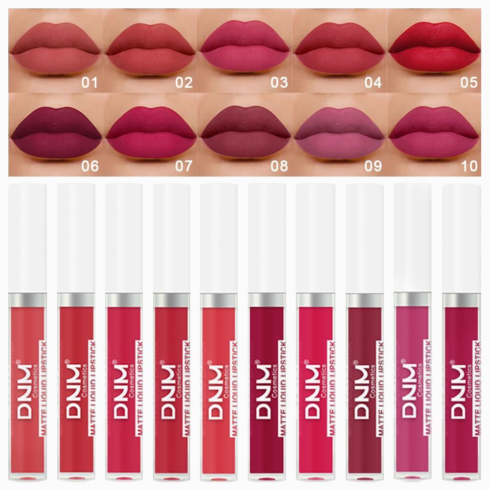 DNM 19 Colour Matte Lip Gloss Waterproof Long Lasting Non-Fading Lip Glaze Multicolour Non-Stick Lipstick