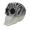 [A2661] - Фигурка из смолы «Череп» чёрно-белая. (зебра) - 15x12x10см