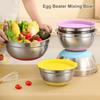 Mixing Bowl with Lid Set Large Capacity Non-Slip Bottom Polished Surface Easy To Clean Salad Bowl Kitchen Food Storage Organizer