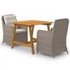 Día Y Noche - Día Y Noche Brown 3-Piece Garden Dining Set