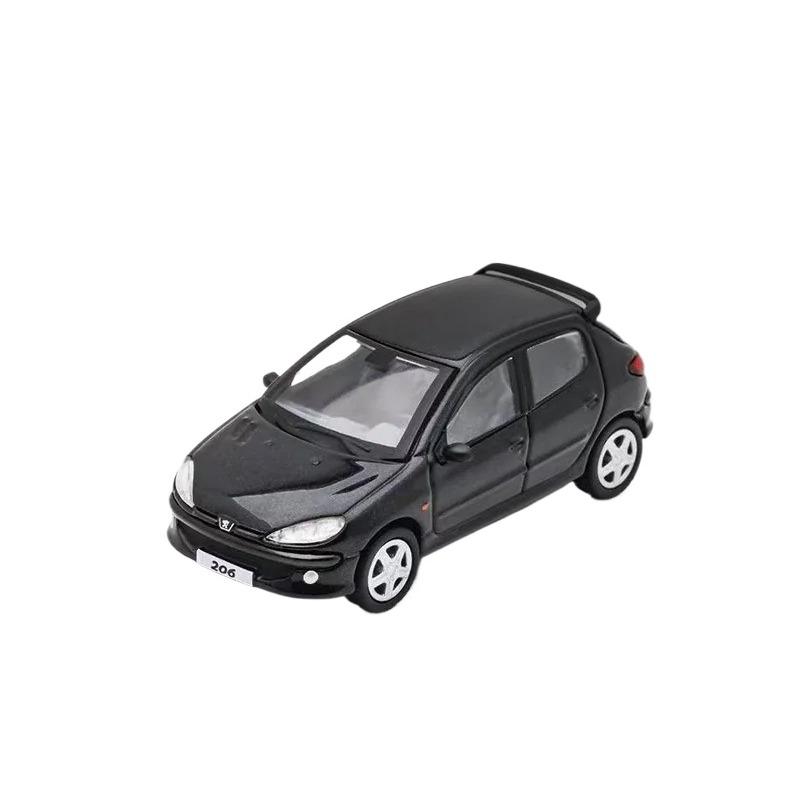 1/64 PEUGEOT 206 Сплавная Миниатюрная Модель Автомобиля Литой Металлический Масштабная Модель Автомобиля Статическая Коллекция Детская Игрушечная Машина Транспортные Средства Подарки