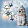 5D DIY Diamond Painting Full Round Cartoon Animals Cat Cross Stitch Kit Embroidery Mosaic Art Picture of Rhinestones Decor Gift