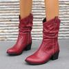 Women's Boots Winter Designer Mid-calf Fashion Boots Plus Size Women's Shoes Leather Roman Ladies Knee High Boots Winter