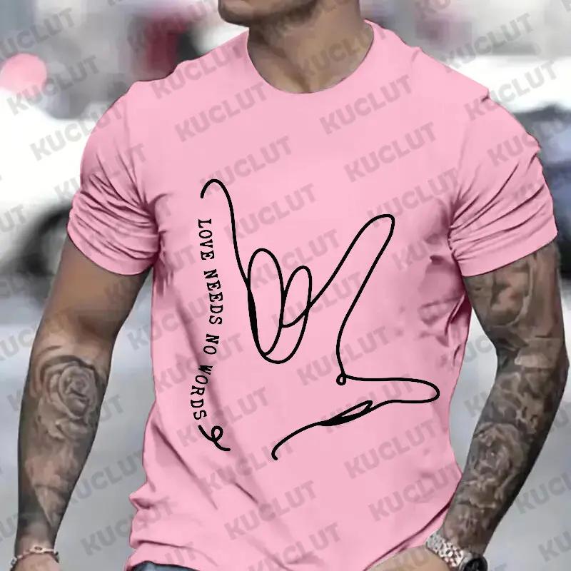 Футболка для мужчин Летние графические топы Футболки с надписью «Autism Accept» Футболки с коротким рукавом и круглым вырезом Уличная одежда Футболки с надписью «Autism Awareness» Мужская одежда