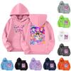 Child Fashion Lightweight Long Sleeve Pullover With Pockets Print Hoodie