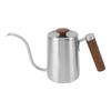 Pour Over Coffee Kettle 304 Stainless Steel Gooseneck Narrow Spout Coffee Kettle with Wood Handle