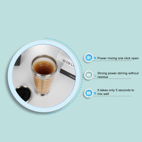 500ML Automatic Mixing Cup High Speed Electric Protein Milk Yam Powder Shaker Bottle Portable Mixer Blender Water Bottle Birthday Gift