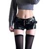 Retro Nightclub Women'S Sexy Low Waist, Hip Hugging PU Leather Super Shorts, Boots And Pants