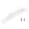 Sliding Door Handle Metal Electroplating Cabinet Barn Door Pull Handle with Mounting Screws White