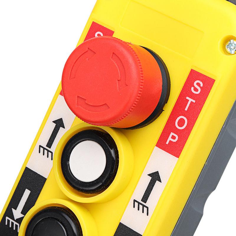 Emergency Stop Up Down Push Button Switch For Hoist Crane Pendant Controller New