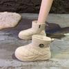 Fashion 2024 New Women Ankle Boots Lightweight Comfortable Platform Boots Winter Round Toe Warm Short Plush Casual Boots for Women