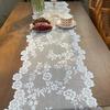 Vintage Lace Table Runner Hollow Flower Pattern Reusable Table Flag for Banquets Weddings Christmas Dinner Table Accessory