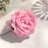 16 Colors Sweat Medium Size Cotton Fabric Rose Flower Hair Claw Clips for Women Korean Ctach Shark Clamp Hair Accessories