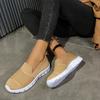 Summer New Casual Single Shoes Breathable Mesh Round Head Comfortable Casual Shoes Women's Foreign Trade Cross-border Large Size Women's Shoes