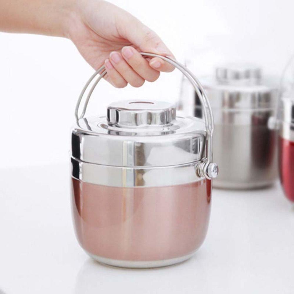 2 Layer Insulated Lunch Box 1200/1500ML Thermos Soup Jar Portable Thermal Food Container  School