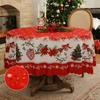 Christmas Round Tablecloth Winter Holly Snowman Tablecloth Decorative Table Cover Cloth for Indoor Outdoor Holiday Party Dining Table Decor