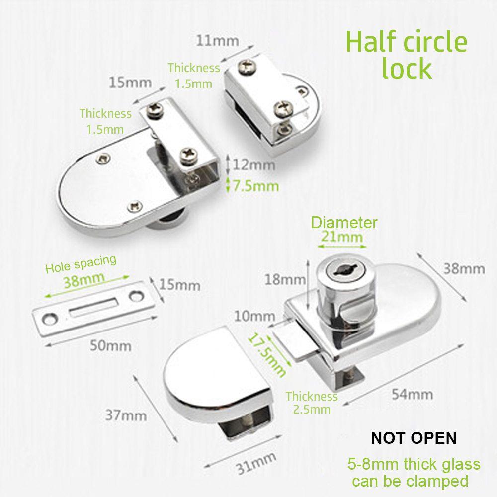 With Key Hardware Accessories Hasp Cabinet Door Locks Window Lock Mall Display Glass Cabinet Lock
