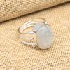 Astonishing Rainbow Moonstone Gemstone 925 Sterling Silver Handmade Jewelry Lovely Ring For Her