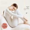Women's Seamless Thermal Underwear Set - 7A Antibacterial Cationic, Round Neck, Autumn Style, Tight-Fitting Top & Pants