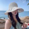 Summer New Hat Women's Solid Color Versatile Color Glue Bow Bucket Hat Outdoor Folding Sun Protection Cover