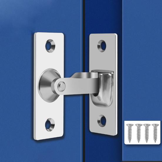 Door Hasp Latch Rustproof Corrosion Resistant Easy Assembly Mini Size 90-Degree Door