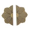 Ethnic Flower Carving Design 20.32 Cm Brass Door Handle Pair, Brass Main Door Handles, Standard, Pack of 2