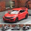 Type R Toy Car For Children Diecast Miniature Model Pull Back Doors Openable Sound Light Collection Gift Boys