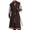 Handmade Embroidery Medieval Halloween Knight Viking Tunic Cosplay Costume Sleeveless Shirts Men's Costumes Renaissance Surcoat Tabard LARP