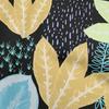 oneOone Cotton Flex Dark Teal Blue Fabric Tropical Leaves Quilting Supplies Print Sewing Fabric By The Yard 40 Inch