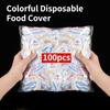 Colorful Disposable Food Cover Saran Wrap Bowel Cover Food Grade Fresh-keeping Plastic Bag Kitchen Refrigerator Accessories