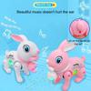 Music Electronic Walking Rabbit Toy Traction Rope  Crawling Toys   Choldren Toys