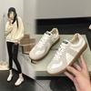 Small Single Shoes Thick Bottom Leather Sneakers Casual De Training Shoes White Shoes Women's Shoes