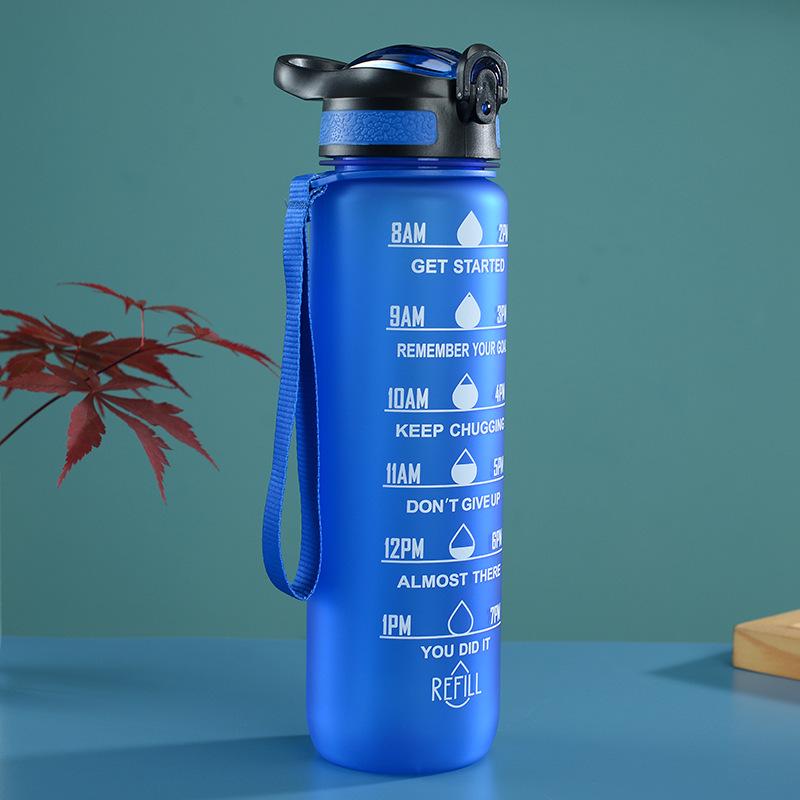 Gradient Color Space Cup, Large Capacity with Handle, Flip Lid, Straw; Portable Outdoor Fitness Sports Water Bottle.