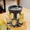 6 Shot Glass Dispenser Holder Liquor Dispenser Beverage Drinking Games Bar Cocktail Wine Quick Filling Tool Party Accessories