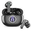 Fhumsh W70 Pro Wireless Bluetooth 50 Hours LED Digital ENC Noise Cancelling Ergonomic Sports Headphones Black Earbuds, 5.3 Hi-Fi Stereo, Playtime,