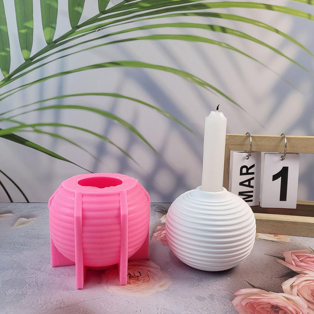 Sphere Candle Holder Molds for Making Tealight Holder Candle Holder Home Decorations Ball Shaped Candlestick Molds