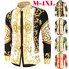 Luxury Royal Shirt Men Casual Slim Fit Long Sleeve Men Paisley Print Shirt Camisa Social Masculina Manga Longa Prom Party