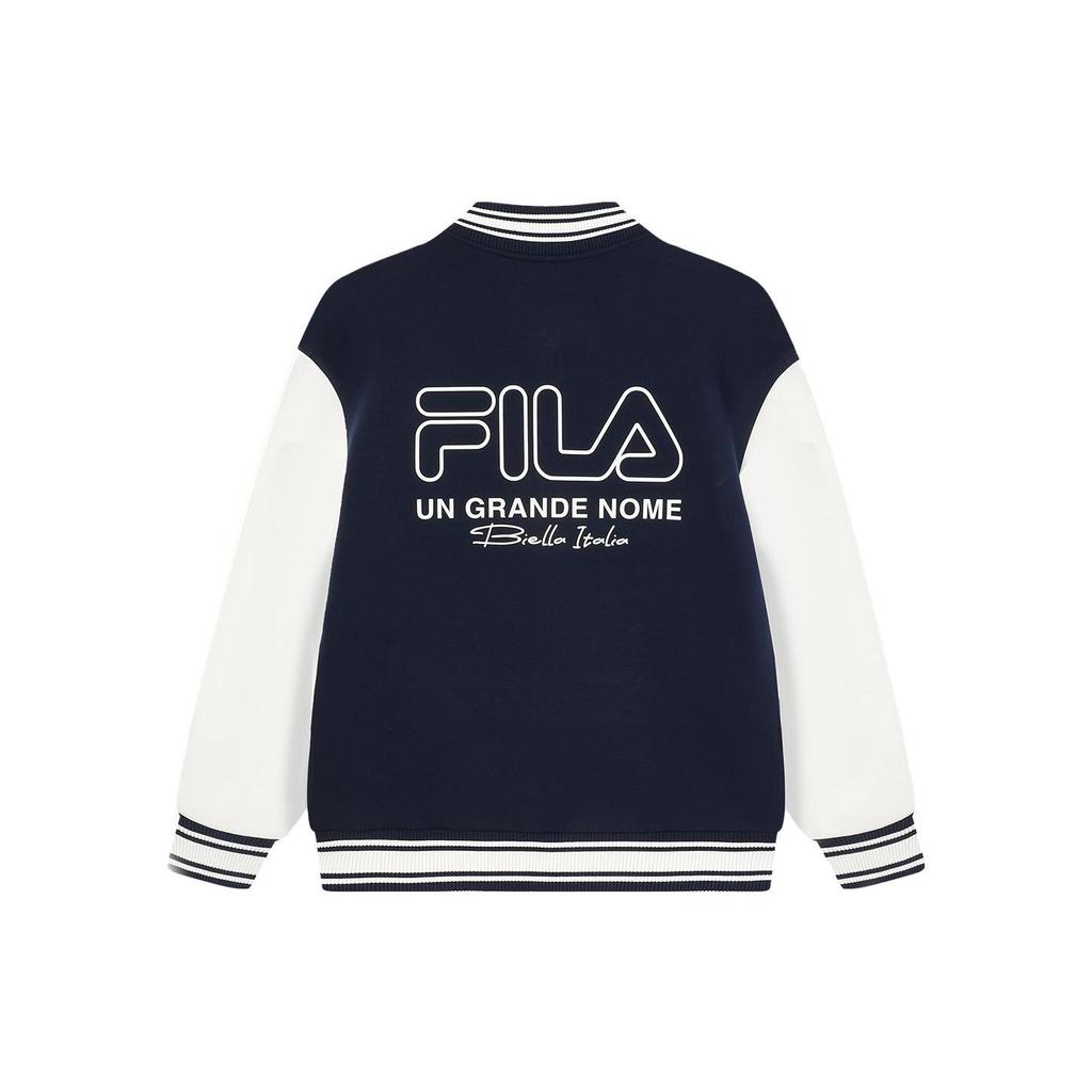 Fila Color Block Casual Knitted Baseball Jacket Men Jackets Dark-Navy F11M349501R-DB
