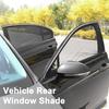 1 Pair Car Rear Window Sunshade UV Protect Shield Mesh Prevent Mosquito Sunshine Privacy Protection Elastic Folding Curtain for Most Vehicles Sedans