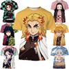 Summer Anime Demon Slayer Kimetsu No Yaiba Kamado Nezuko Kochou Shinobu Cosplay 3D Print Fashion T-Shirt Cartoon Short Sleeve