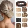 Synthetic Hair Short Curly Chignon Clip-On Hair Synthetic Elastic Band Hair Bun Hairpiece Donut Roller Bun Fake Hair Claw Clip For Women